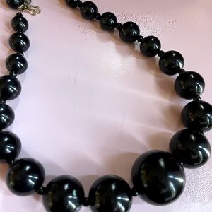 Black beaded necklace
